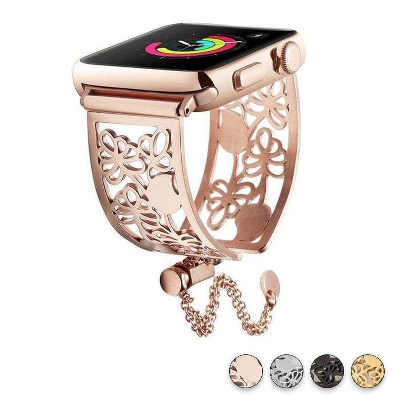 Link Bracelet Stainless Steel iWatch Gold Color – Cases N Straps
